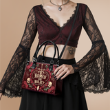 "Romeo And Juliet" Poison Rose - Black Interior - Small Leather Handbag