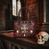 "Romeo And Juliet" Poison Rose - Black Interior - Small Leather Handbag