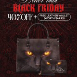 "The Black Cat" Leather Handbag Deal