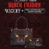 "The Black Cat" Small Leather Handbag Deal