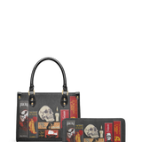 "The Codex of Gothic Tales" Deadlight Black Small Leather Handbag Deal