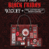 "The Crimson Codex" Leather Handbag Deal