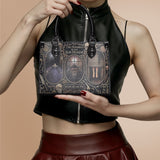 "The Murders In The Rue Morgue" - Black Interior - Small Leather Handbag