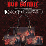 "The Tell-Tale Heart" The Signature Duo Bundle (Small Leather Handbag)