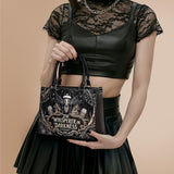 "The Whisperer In Darkness" - Black Interior - Small Leather Handbag