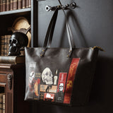 The Codex of Gothic Tales Leather Tote Bag Deal