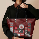 "The Crimson Codex" Leather Tote Bag Matching Set - CLEAROUT