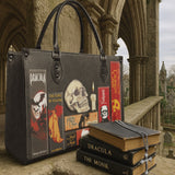 "The Codex of Gothic Tales" Deadlight Black Leather Handbag Deal