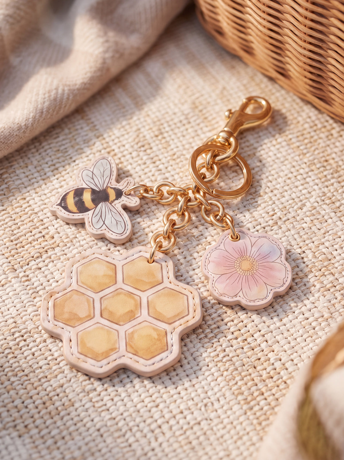 "A Smackerel Of Honey" Leather Bag Charm