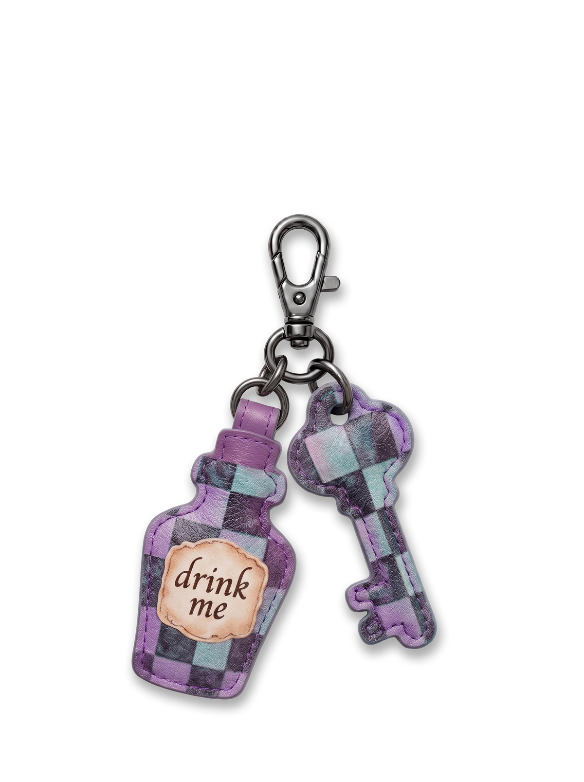 "Drink Me" Leather Bag Charm