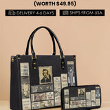 Poe's Library Black Leather Handbag Deal