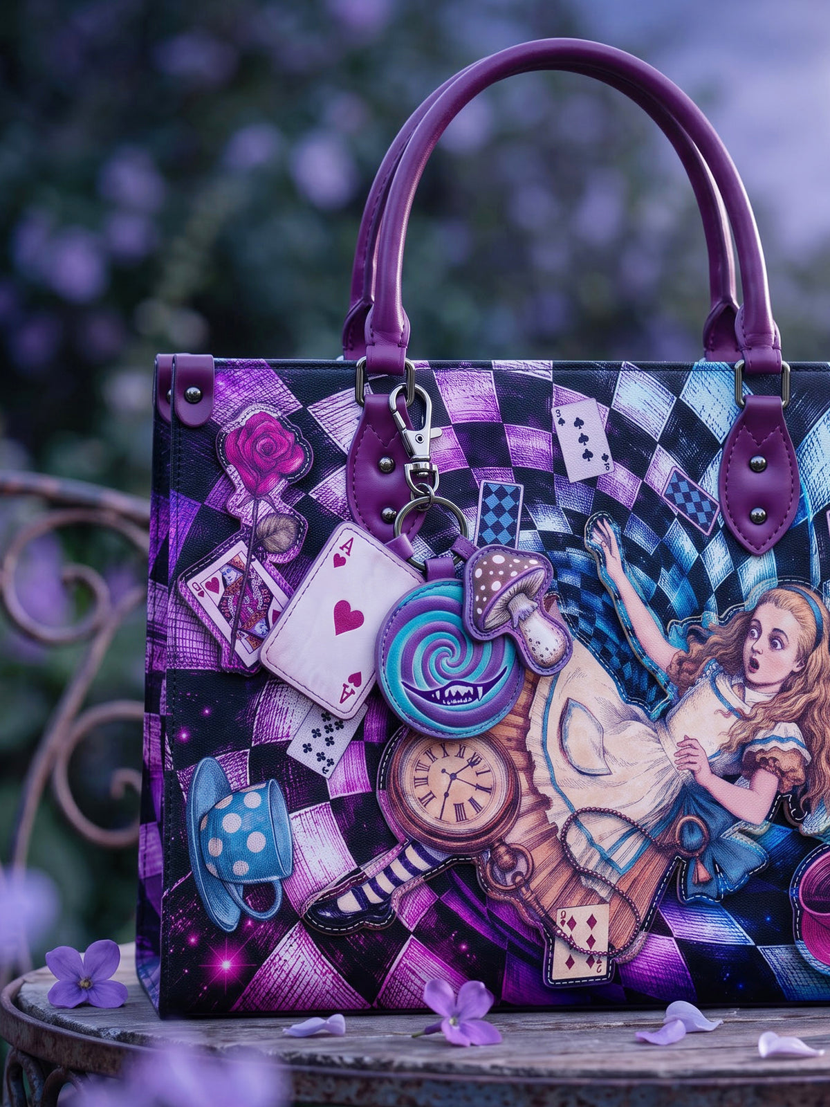 "Curiouser & Curiouser" Leather Bag Charm