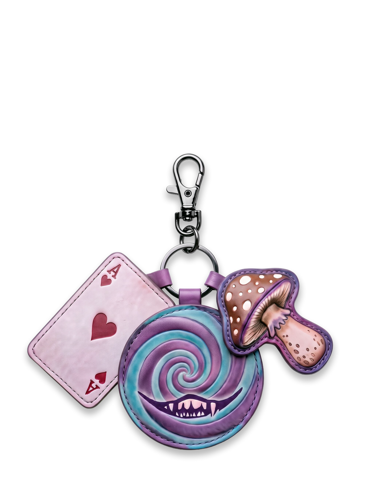 "Curiouser & Curiouser" Leather Bag Charm