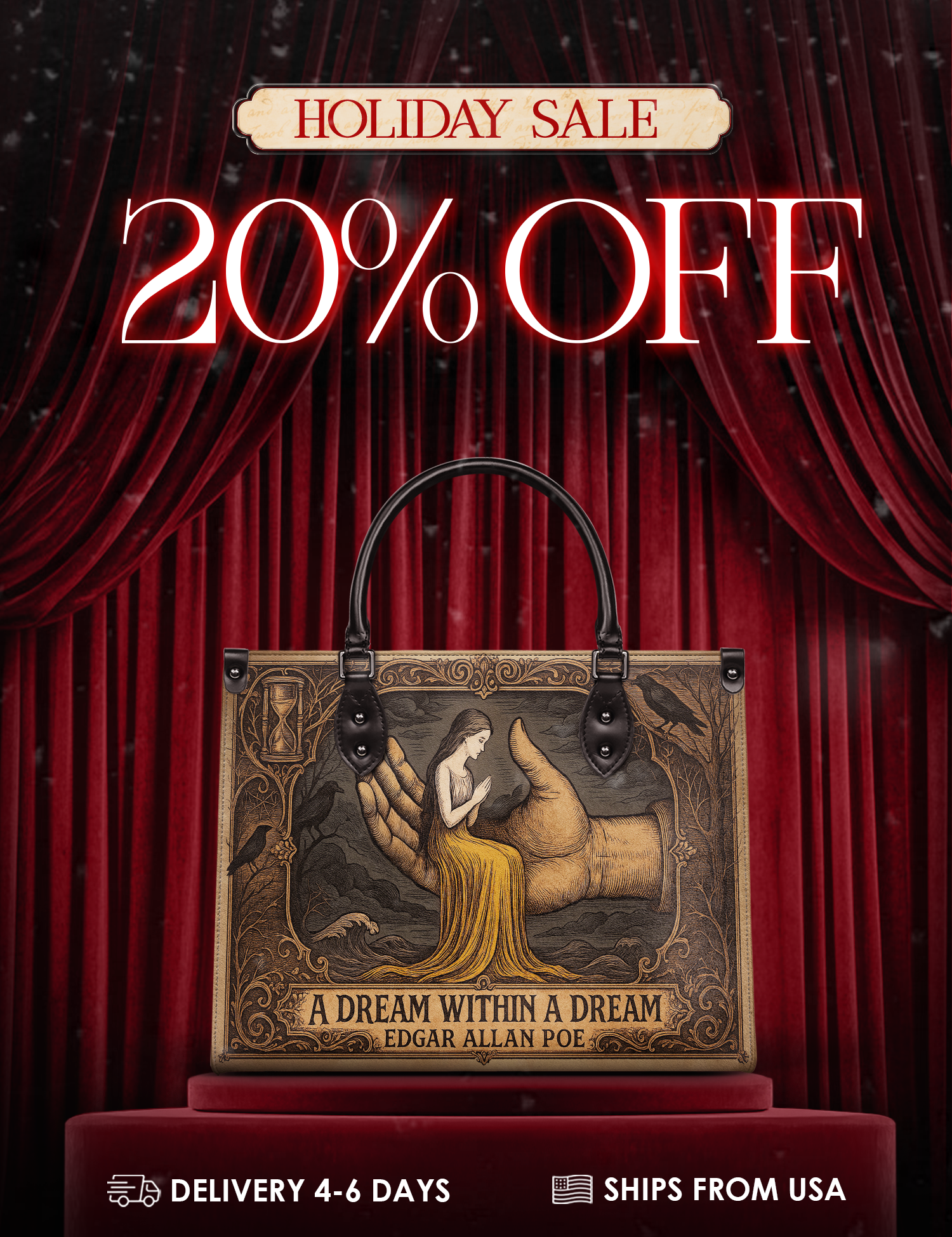 "A Dream Within A Dream" Leather Handbag Deal