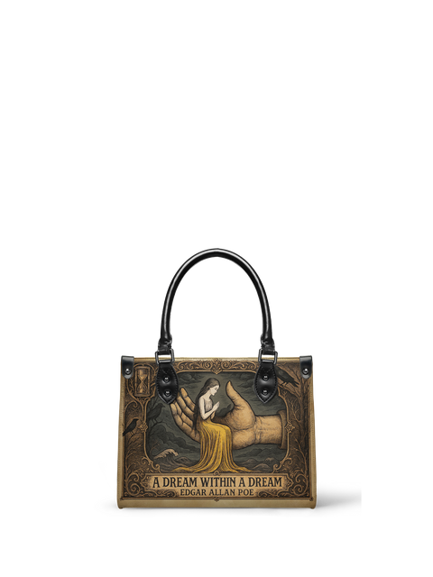 "A Dream Within A Dream" - Black Interior - Small Leather Handbag