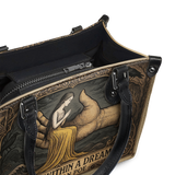 "A Dream Within A Dream" - Black Interior - Small Leather Handbag
