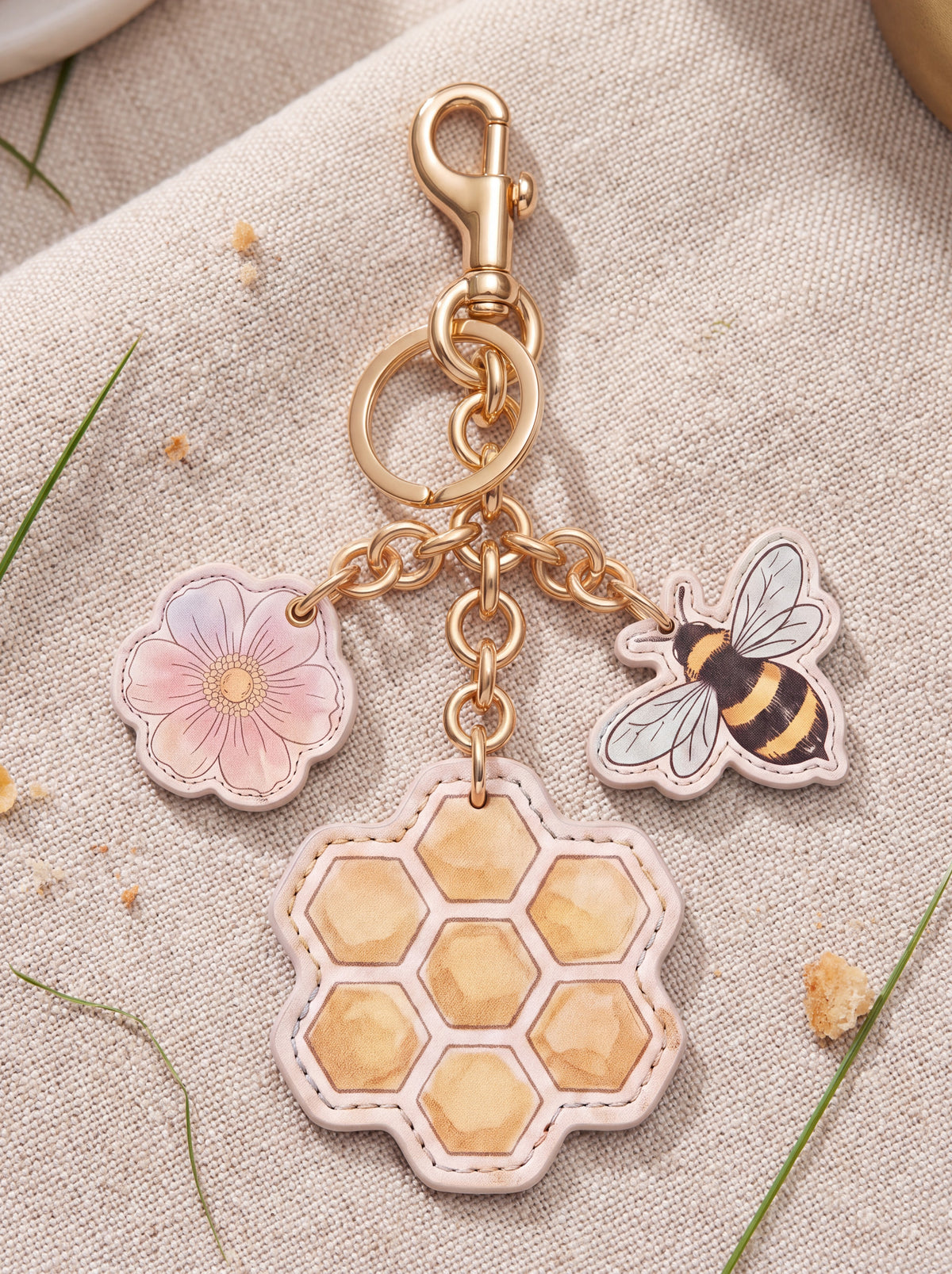"A Smackerel Of Honey" Leather Bag Charm