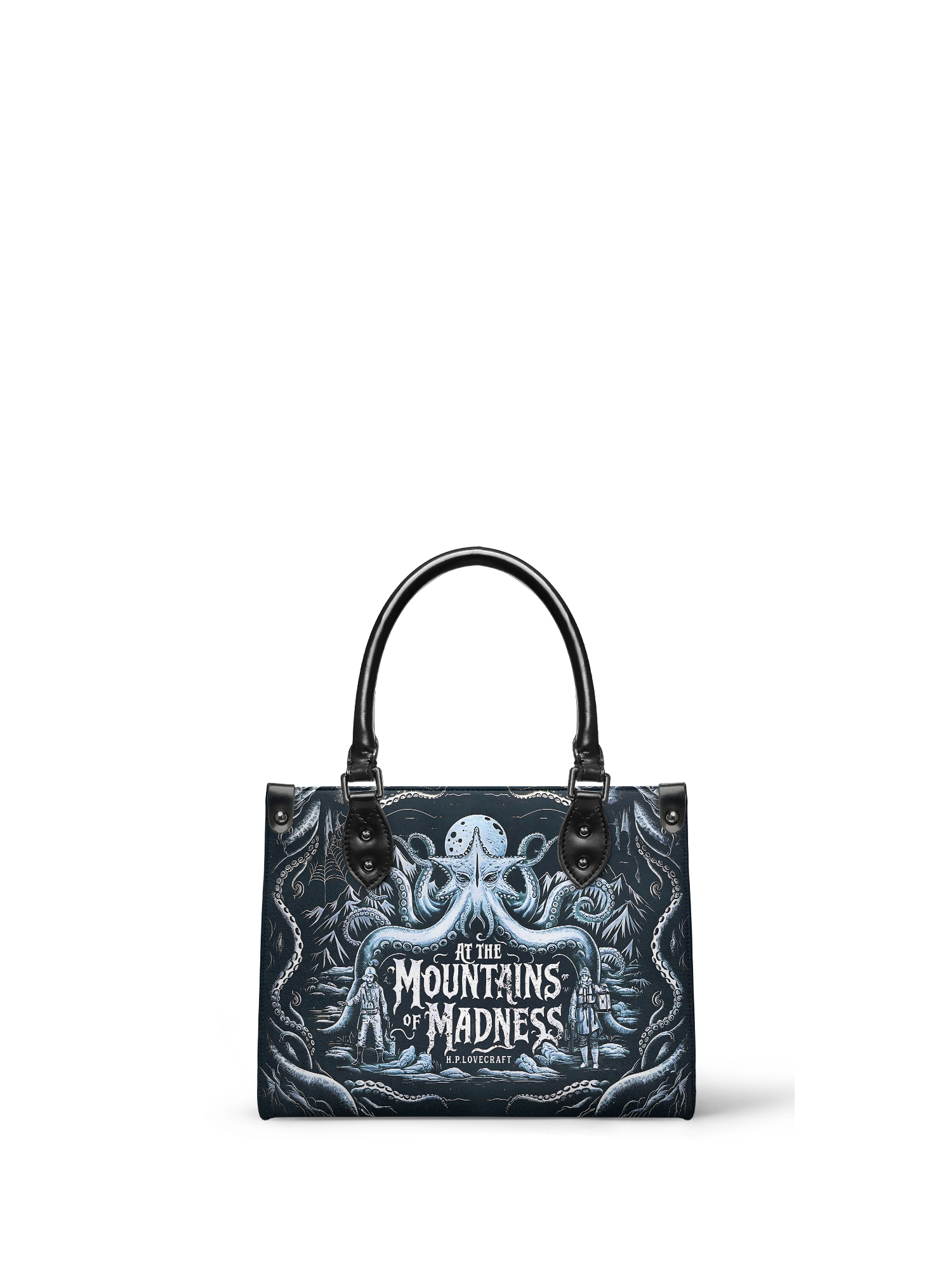 "At The Mountains Of Madness" - Black Interior - Small Leather Handbag