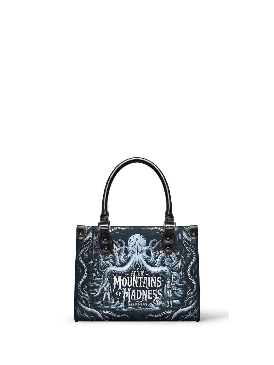 "At The Mountains Of Madness" - Black Interior - Small Leather Handbag