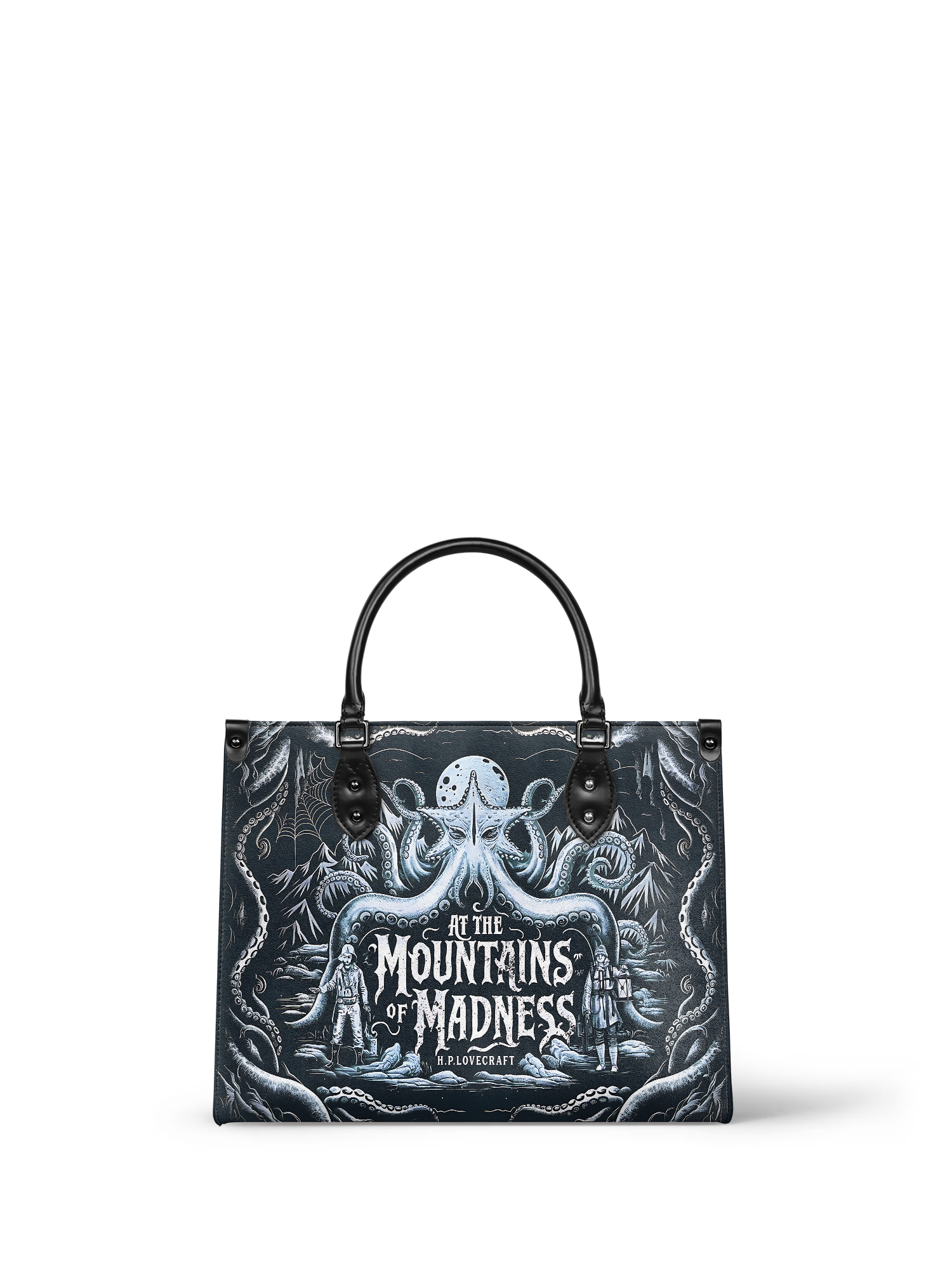 "At The Mountains Of Madness" - Black Interior - Leather Handbag - Special Deal