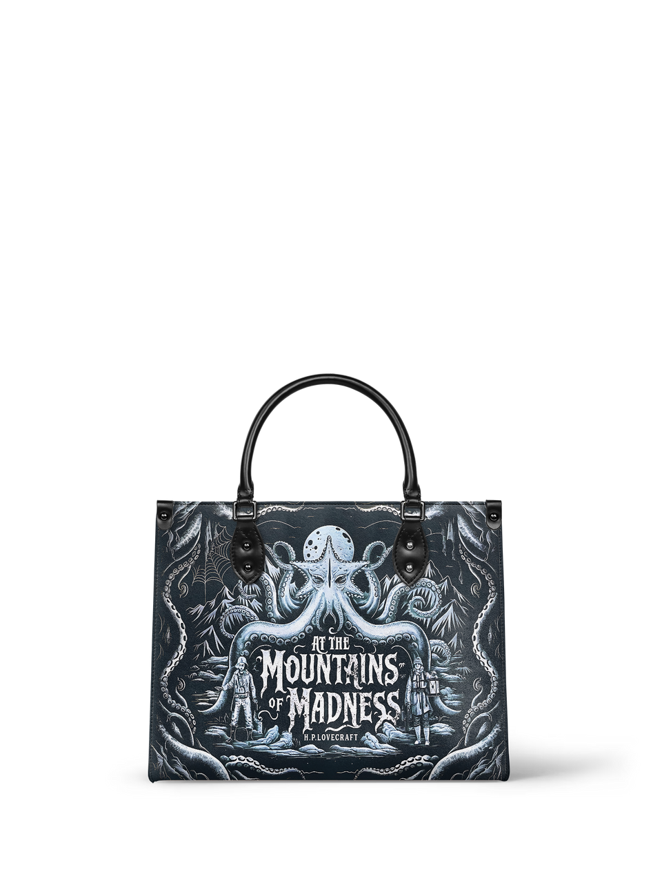 "At The Mountains Of Madness" - Black Interior - Leather Handbag - Special Deal