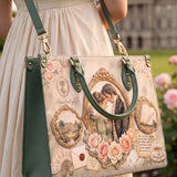“Austen's Quill” Applique Leather Handbag Pre-order
