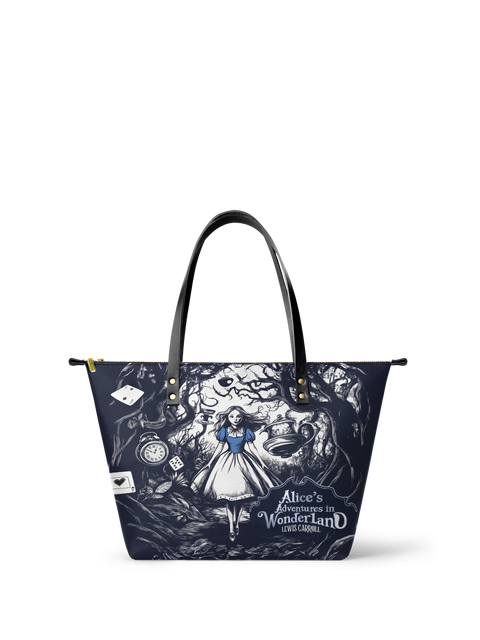 "Down the Rabbit Hole" Leather Tote Bag