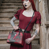"Dracula's Guest" - Black Interior - Small Leather Handbag - CLEAROUT