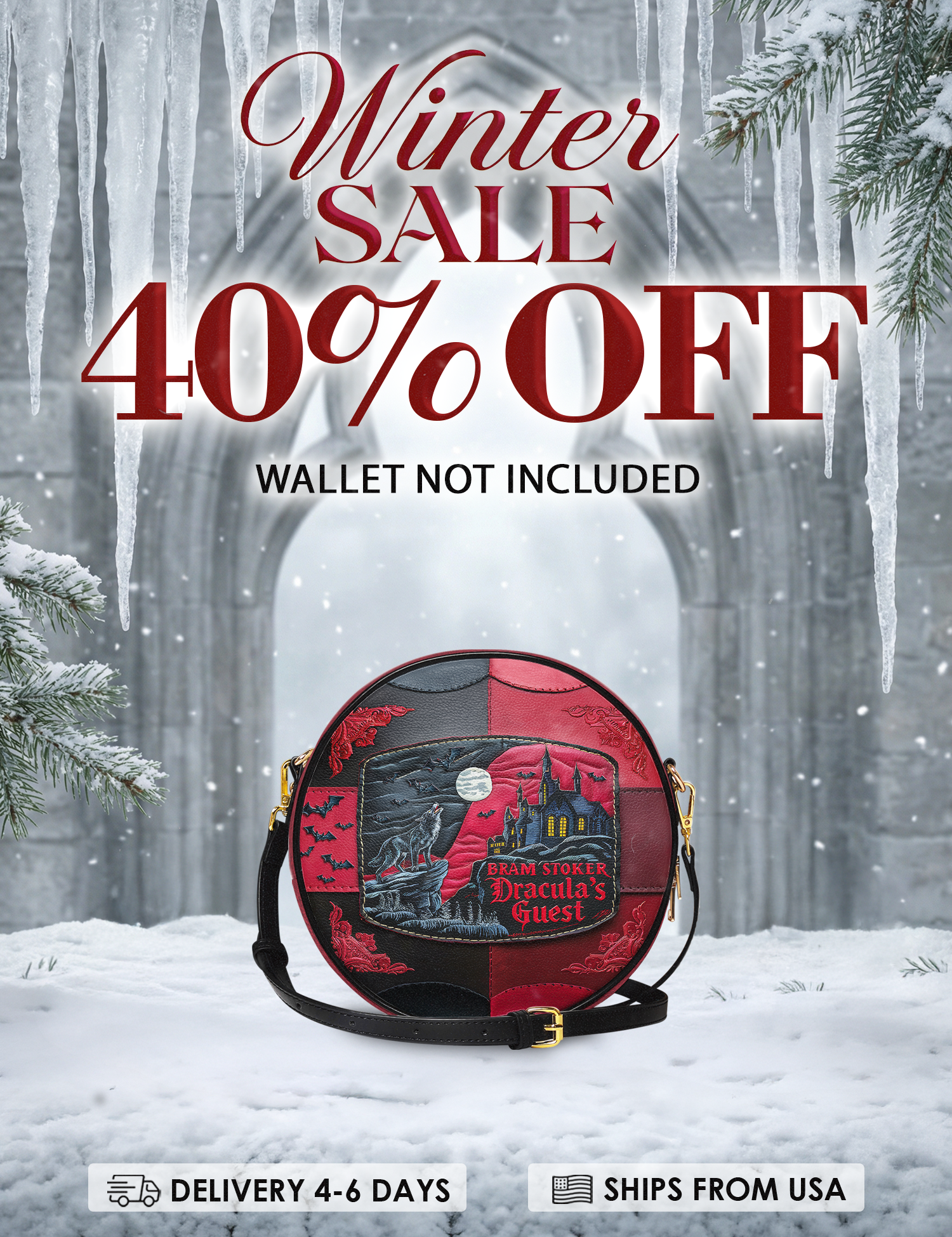 "Dracula's Guest" Circle Crossbody Bag Deal