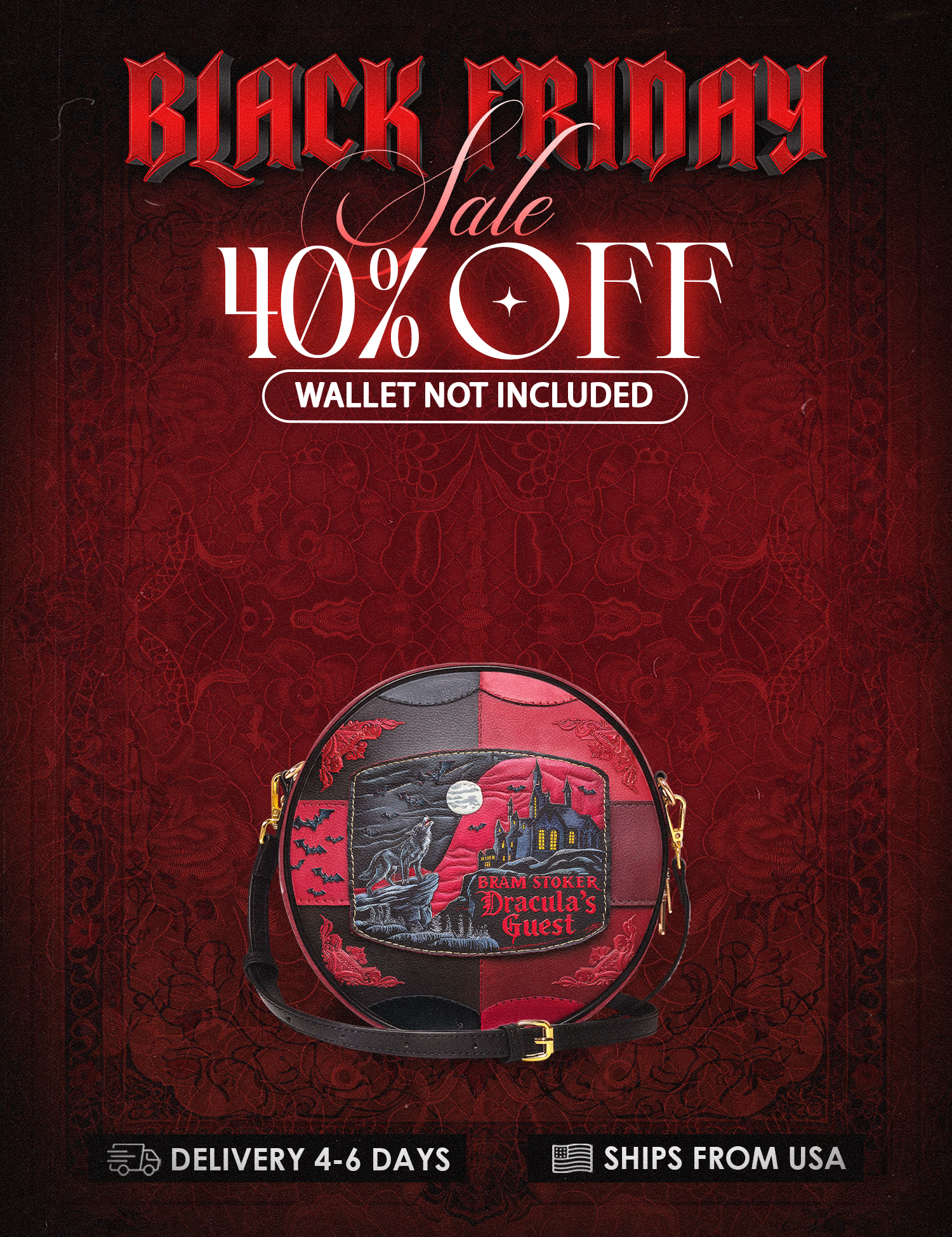 "Dracula's Guest" Circle Crossbody Bag Deal