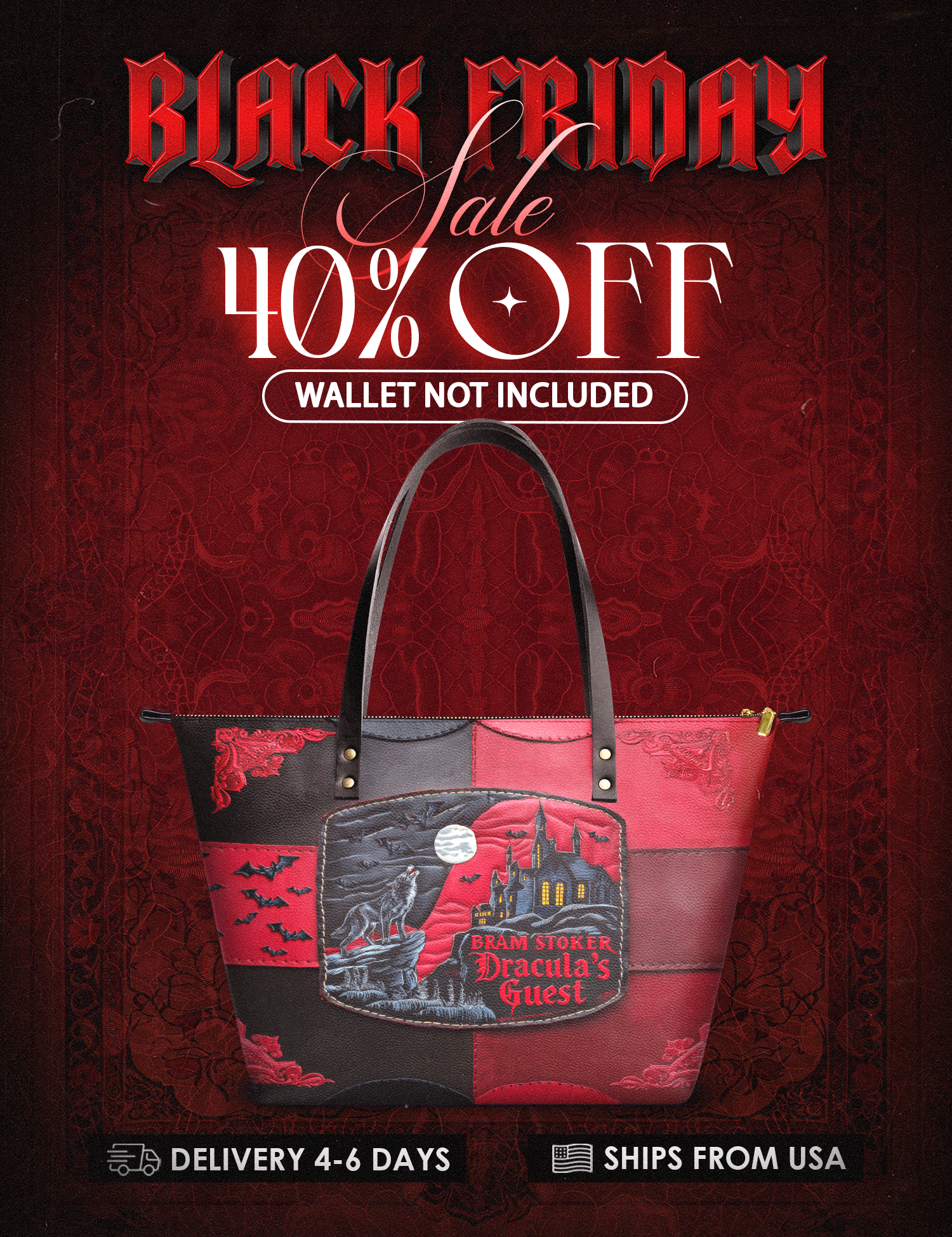 "Dracula's Guest" Leather Tote Bag Deal