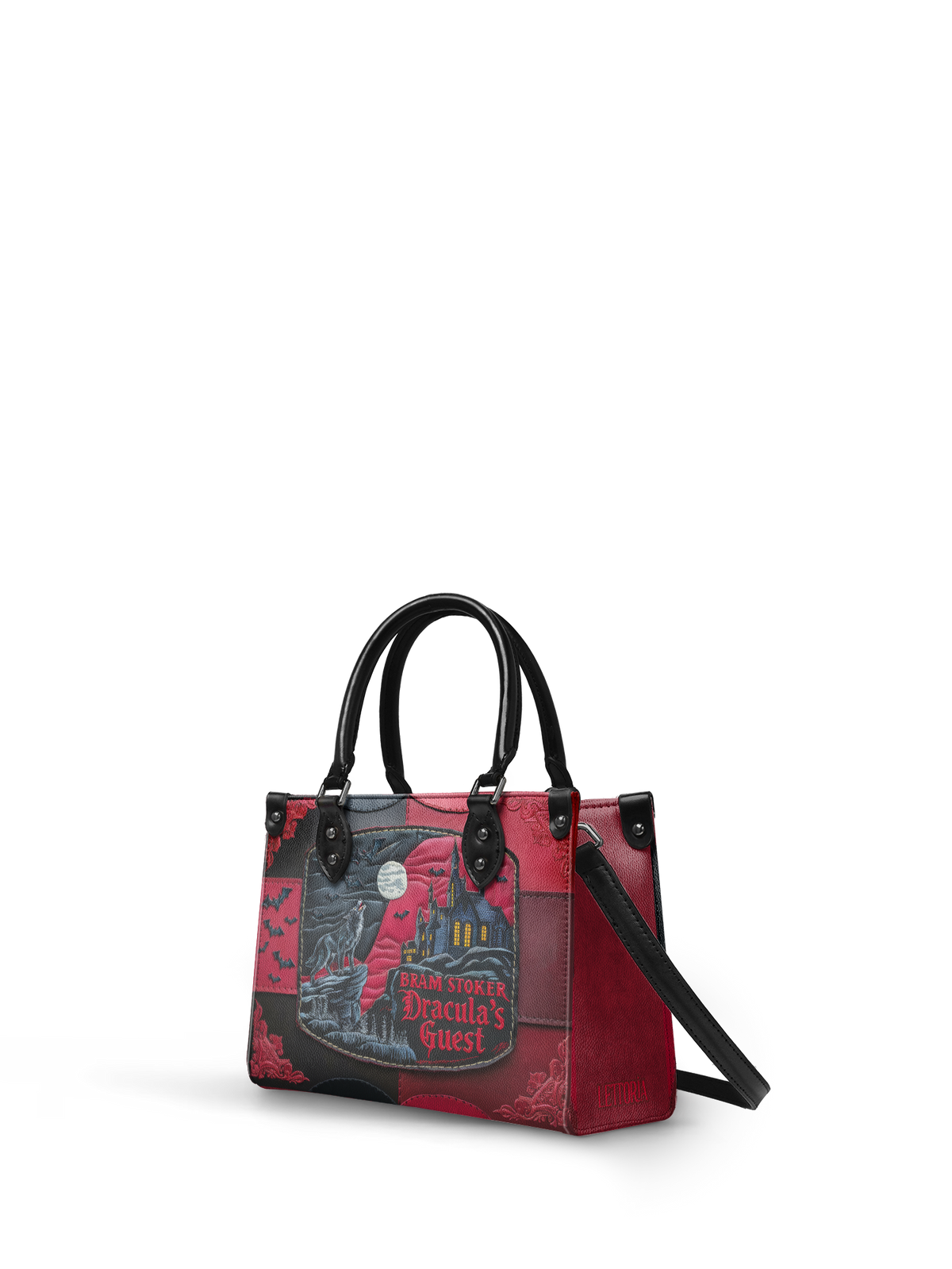 "Dracula's Guest" - Black Interior - Small Leather Handbag - FALL CLEARANCE DEAL