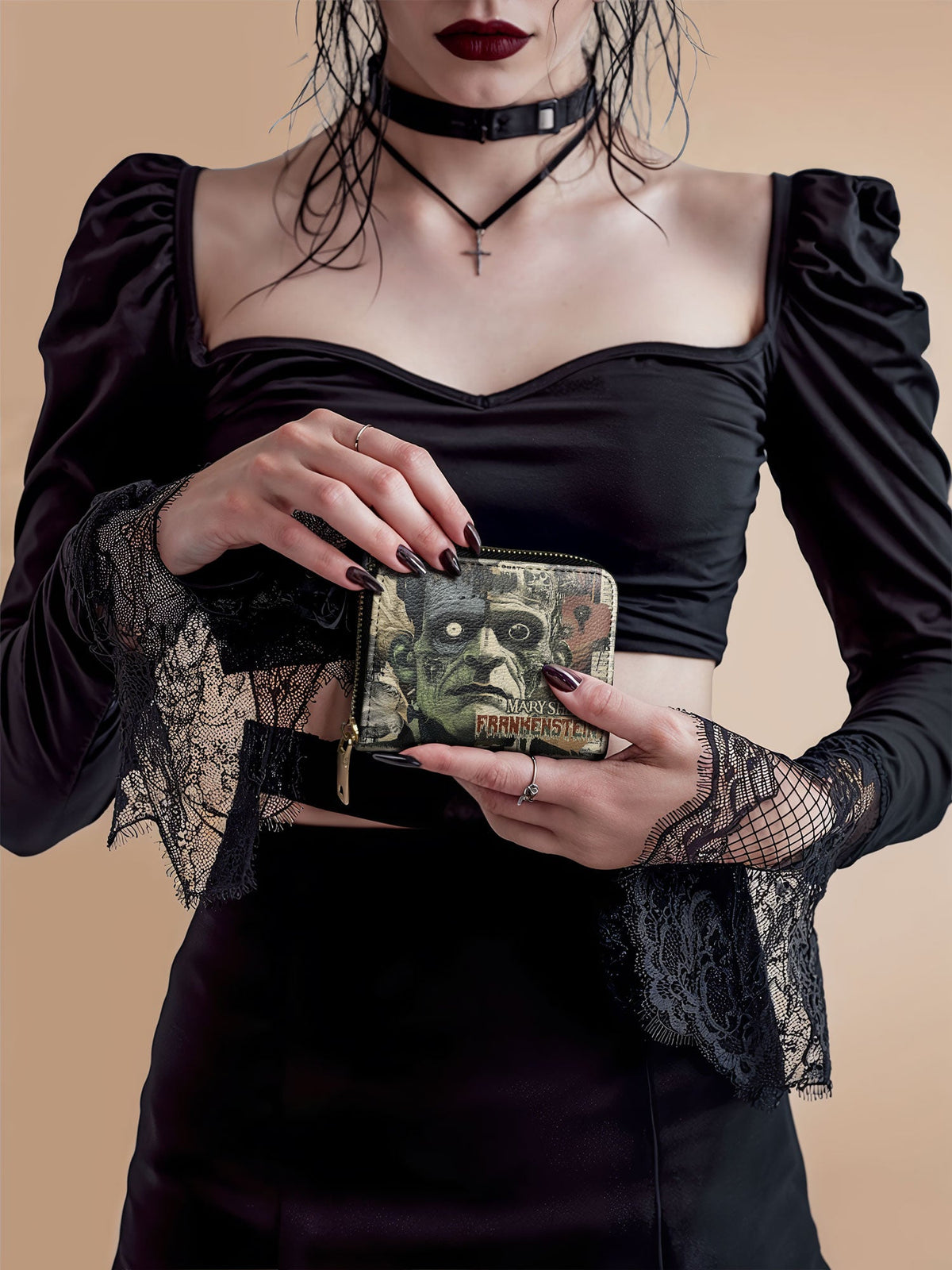 "Frankenstein" Old Parchment Mini Wallet - FALL CLEARANCE DEAL