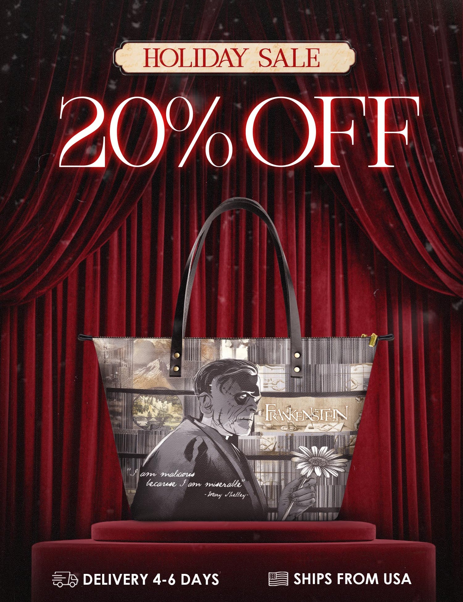 "Frankenstein" Ashes of Hope Leather Tote Bag Deal