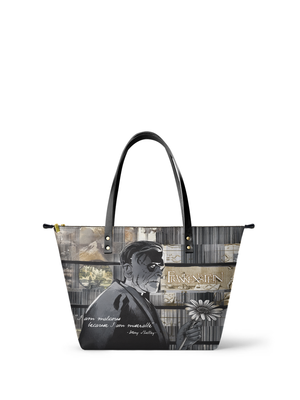 "Frankenstein" Ashes of Hope Leather Tote Bag