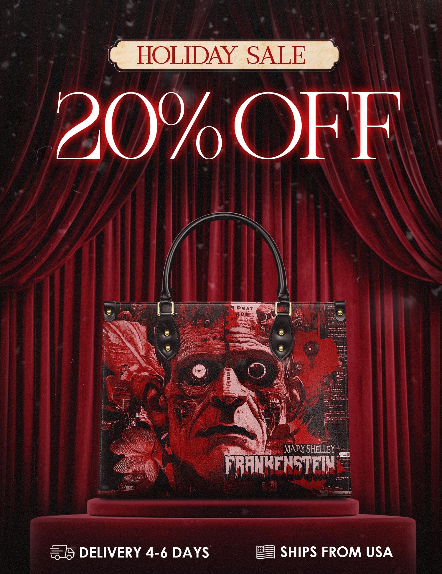 "Frankenstein" Heart Surge Leather Handbag Deal