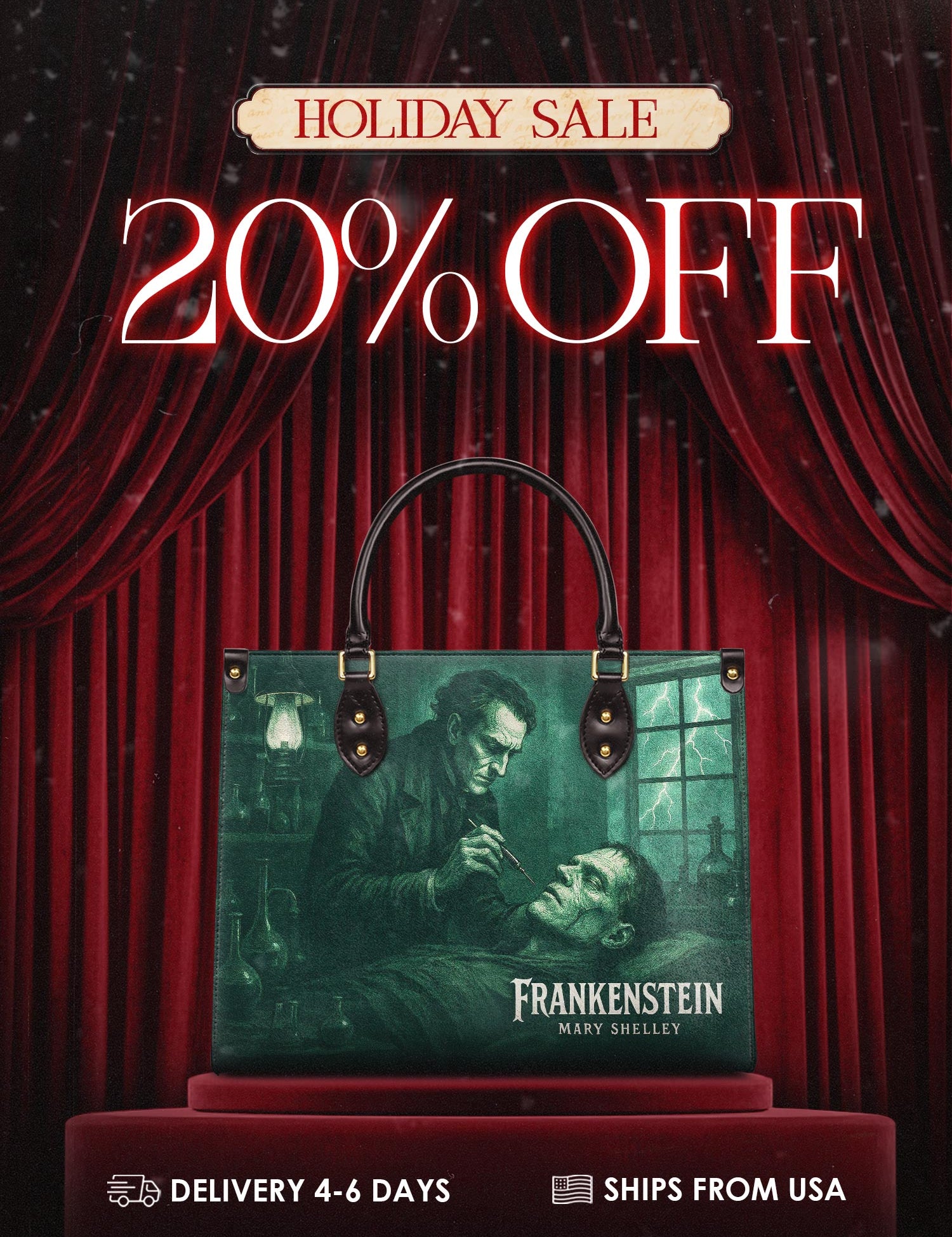 "Frankenstein" Mortuary Moss Leather Handbag Deal