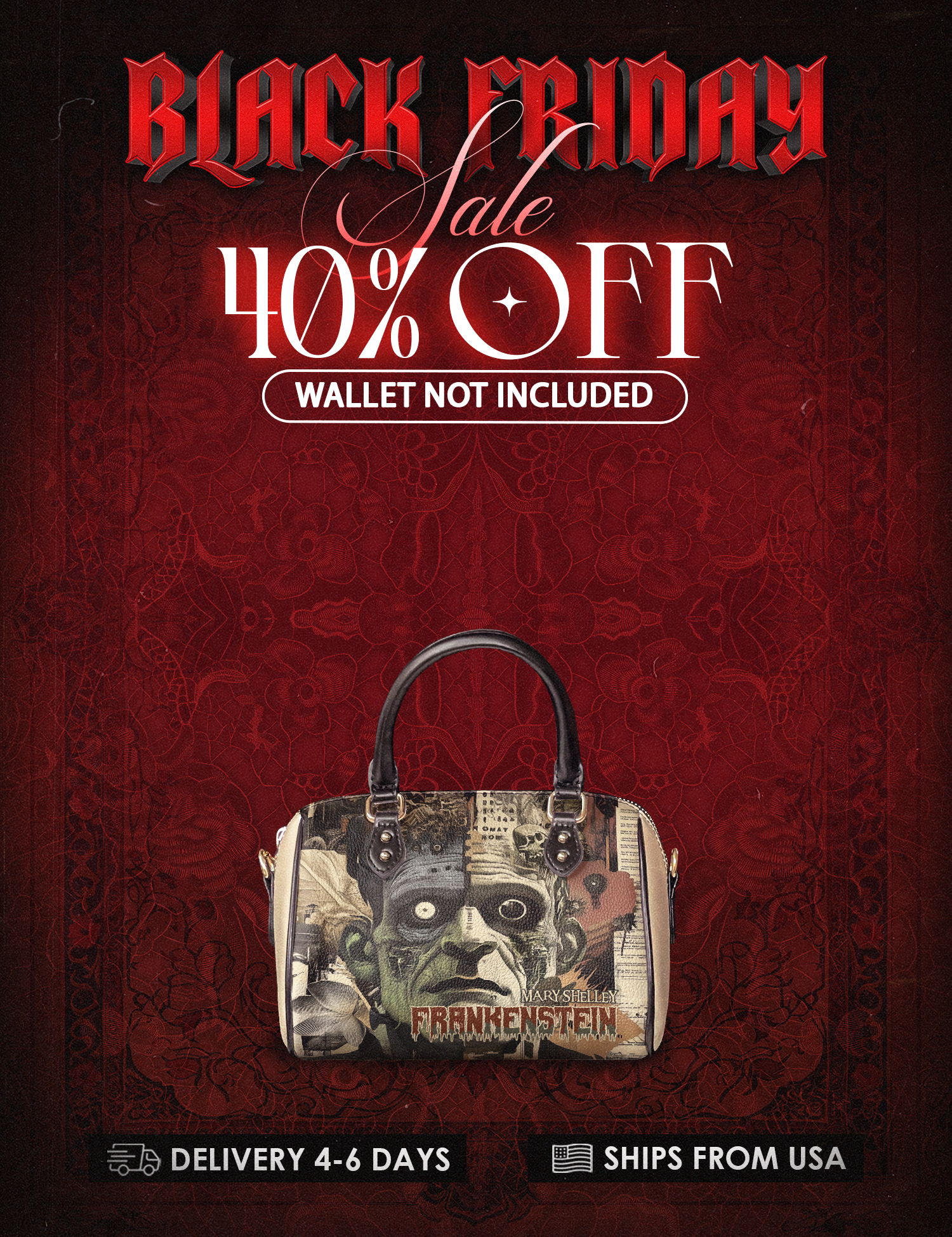 "Frankenstein" Old Parchment Mini Satchel Deal