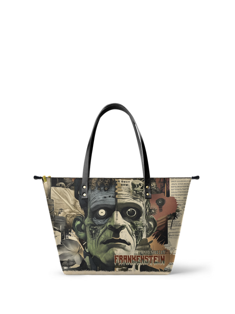 "Frankenstein" Old Parchment Leather Tote Bag
