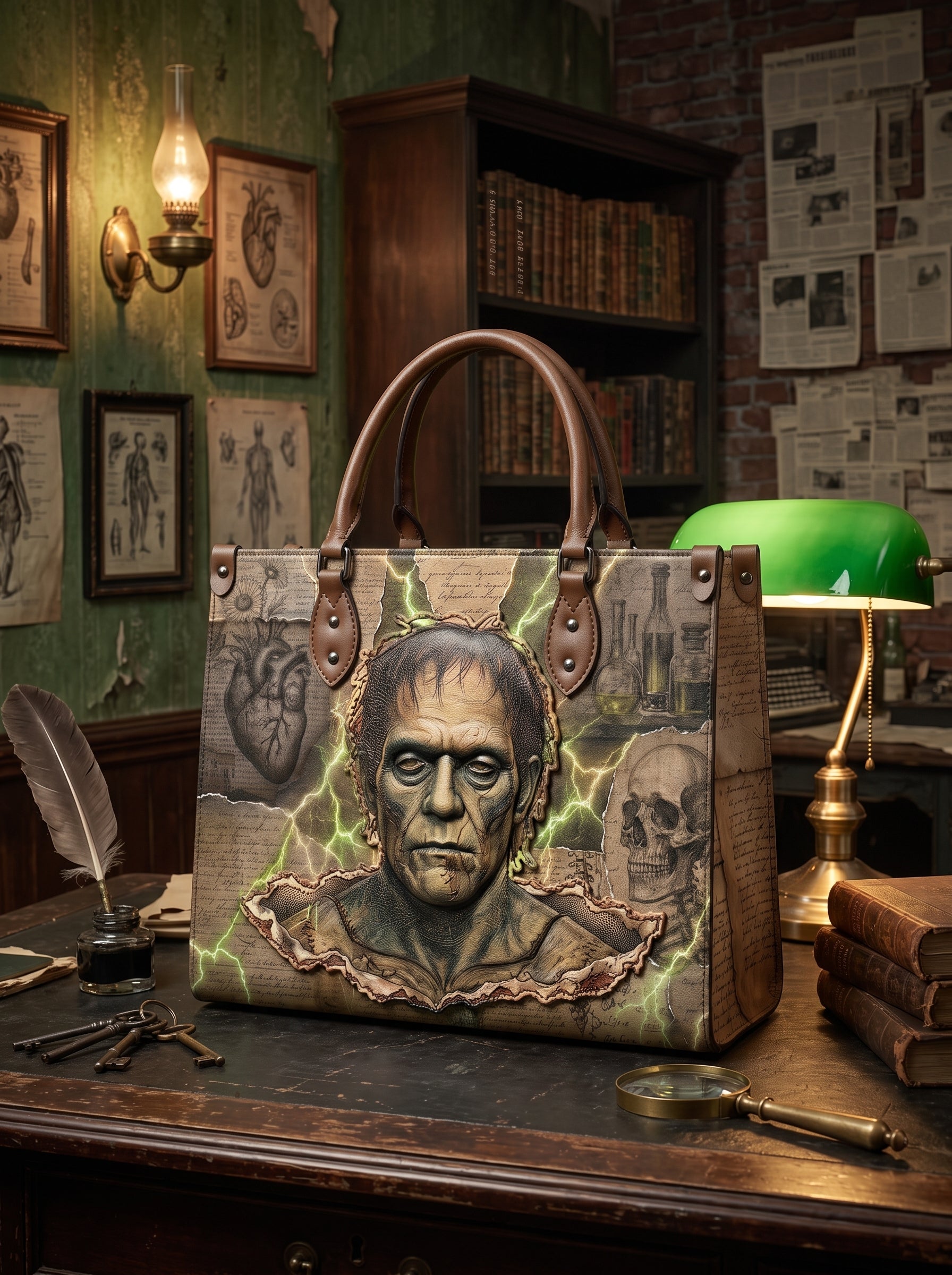 “The Modern Prometheus” Applique Leather Handbag Pre-order
