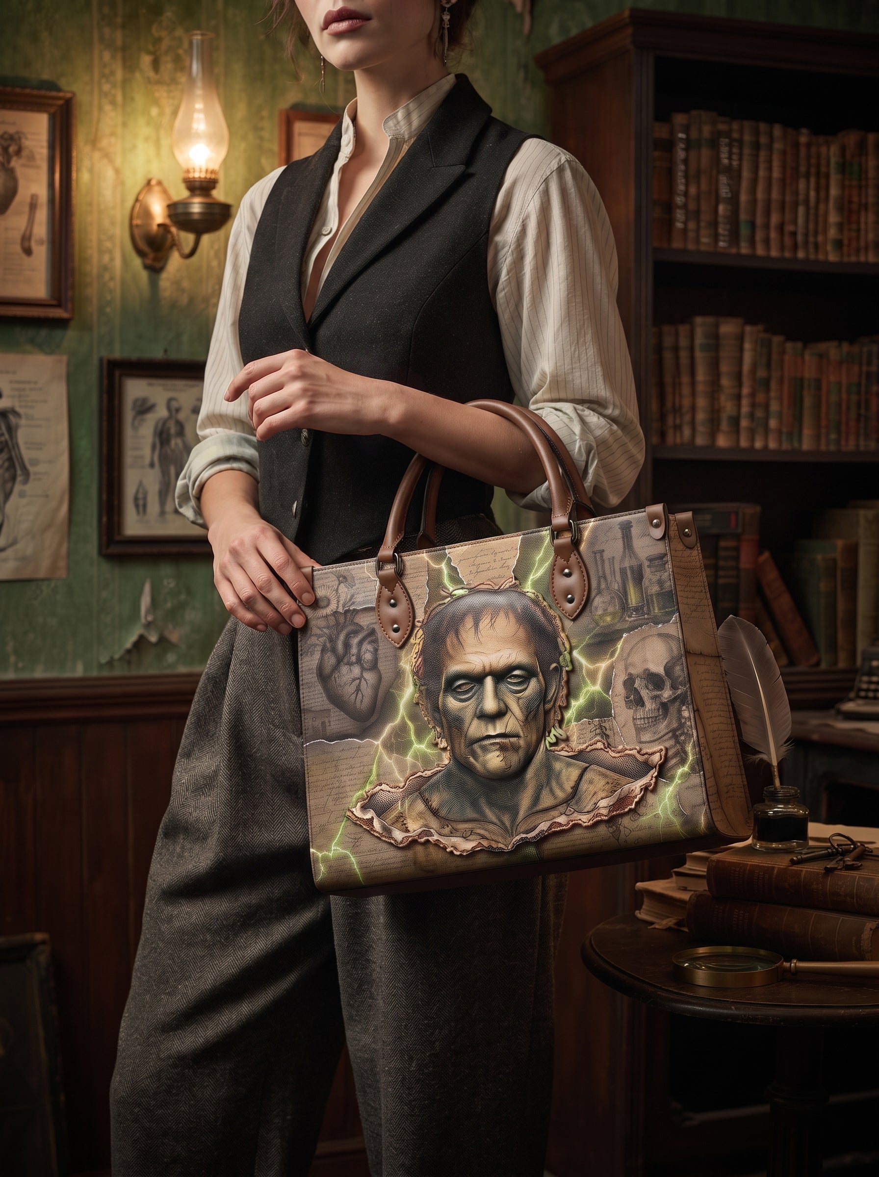 “The Modern Prometheus” Applique Leather Handbag Pre-order