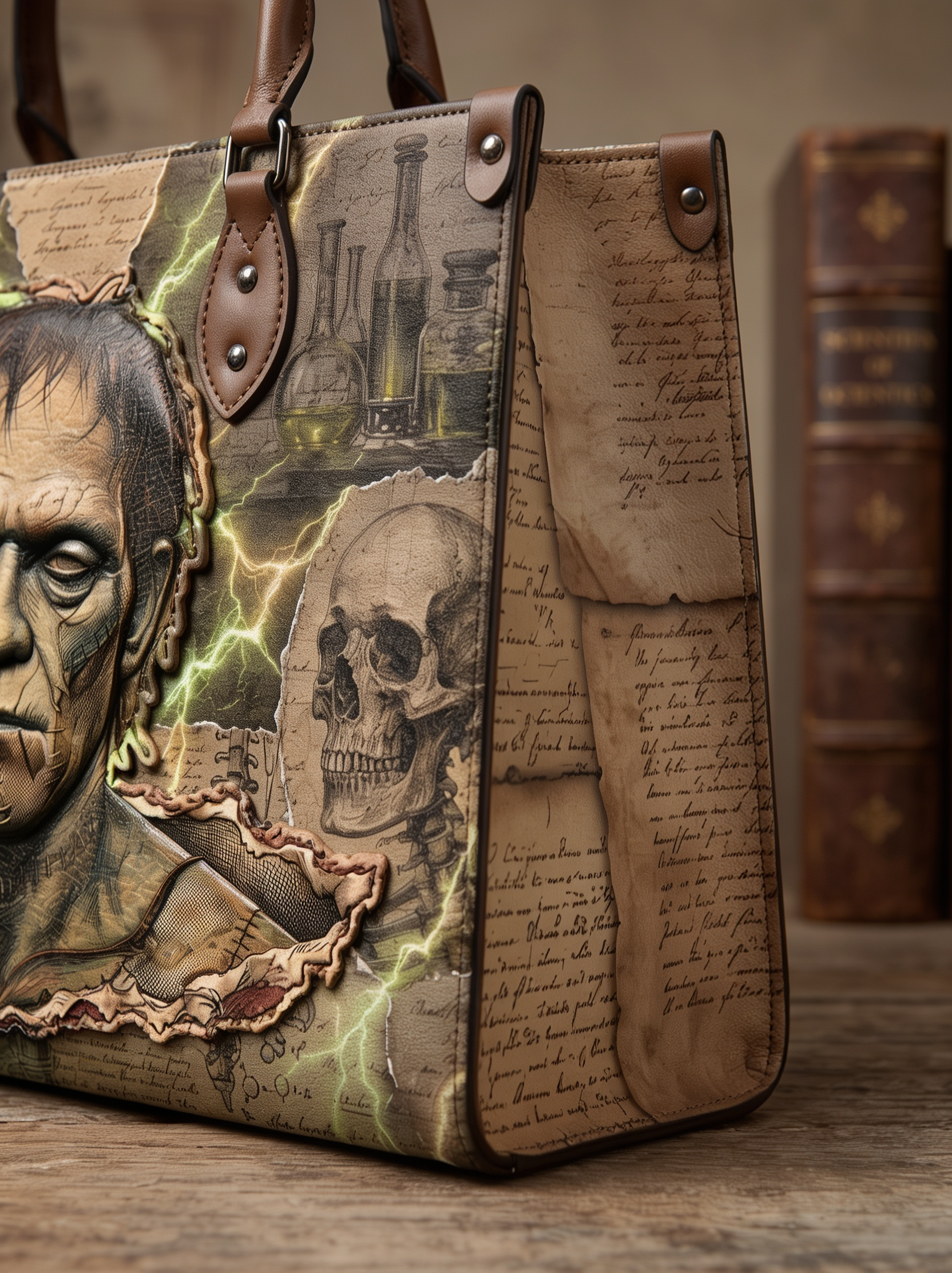 “The Modern Prometheus” Applique Leather Handbag Pre-order
