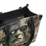"Frankenstein" Old Parchment - Black Interior - Small Leather Handbag