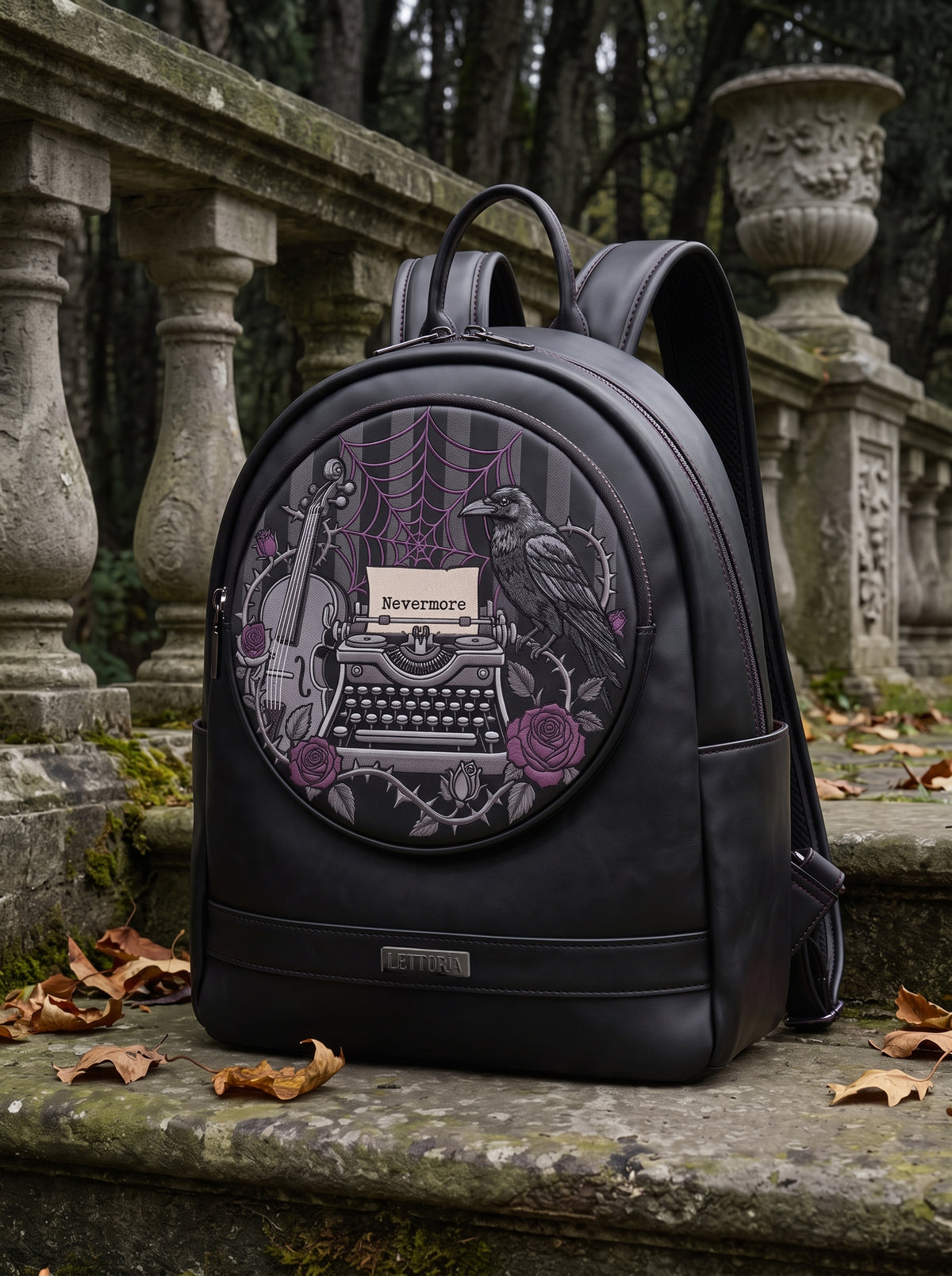 "Full Of Woe" Skein Leather Backpack