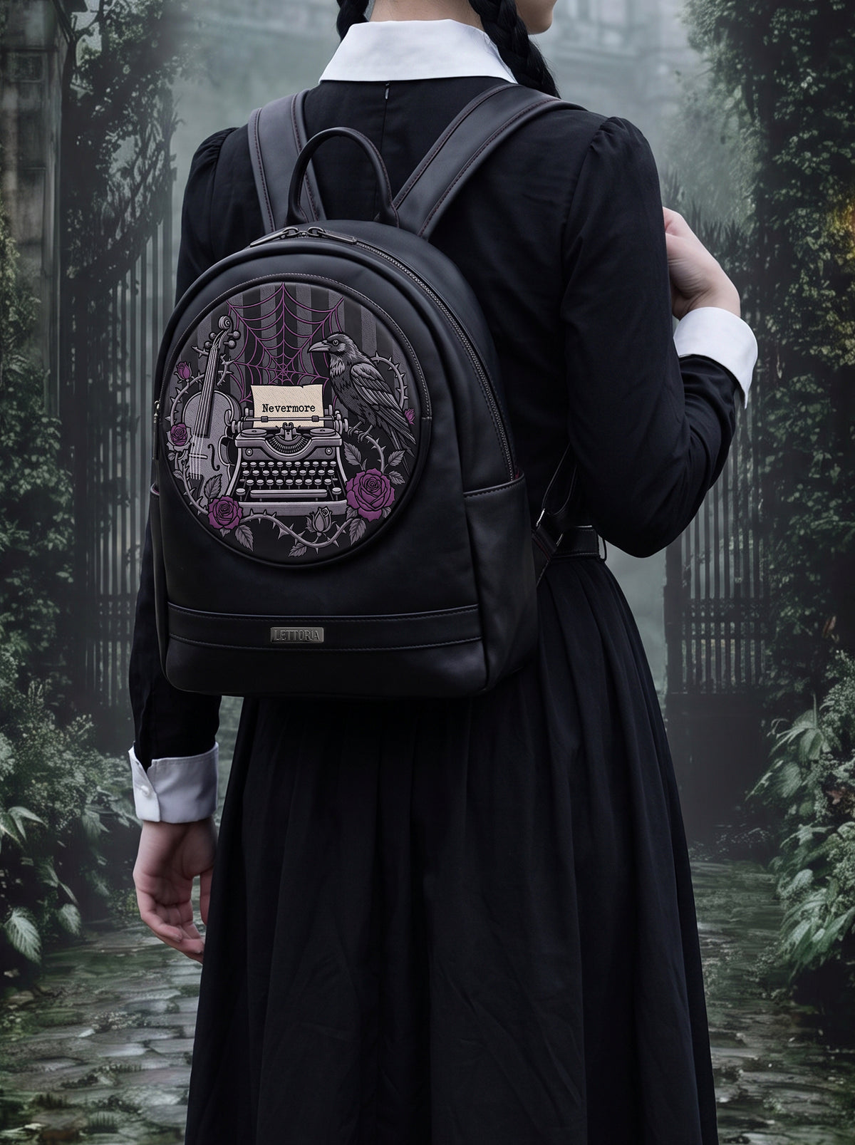 "Full Of Woe" Skein Leather Backpack