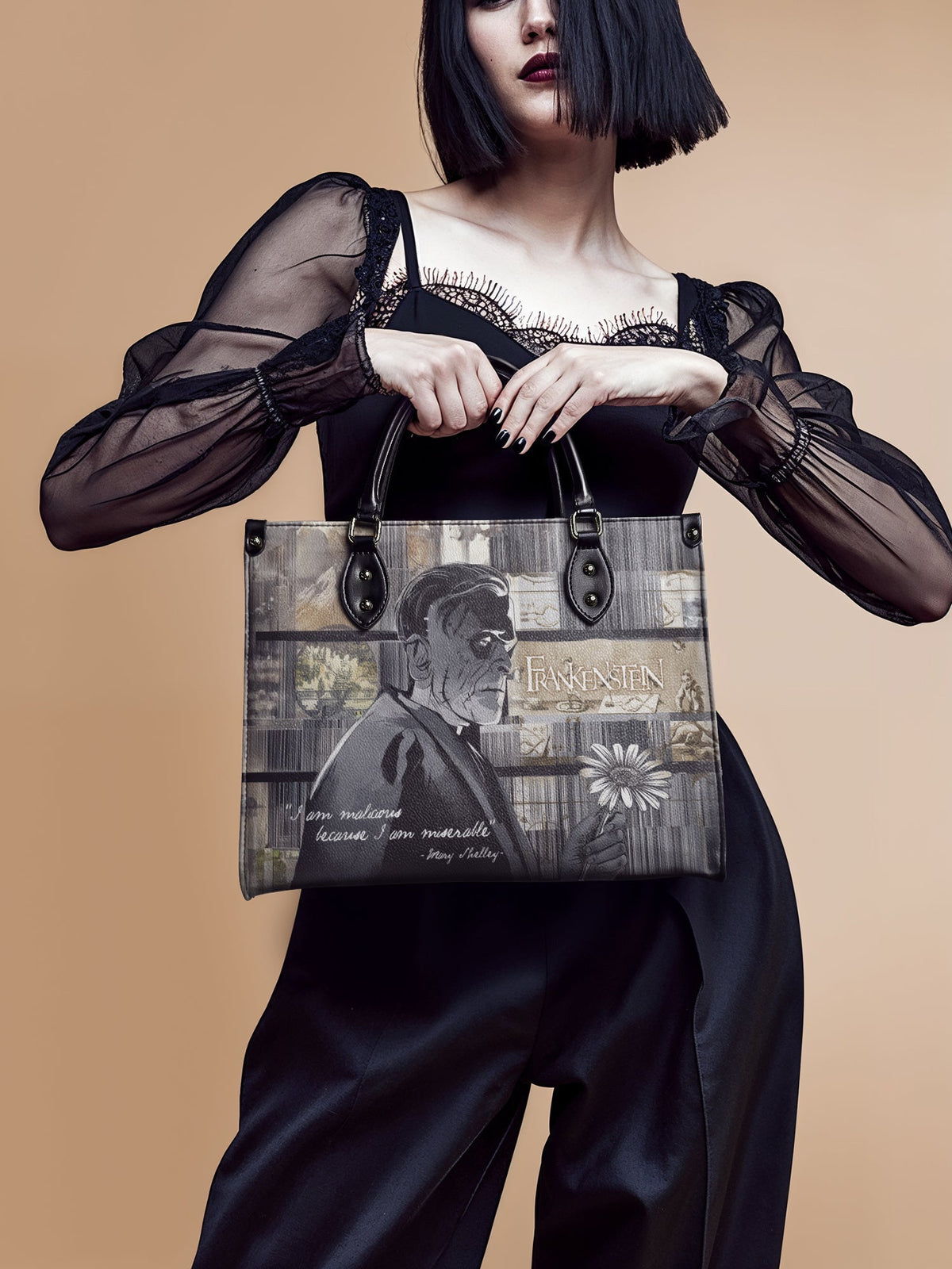 "Frankenstein" Ashes of Hope - Black Interior - Leather Handbag - FALL DEAL