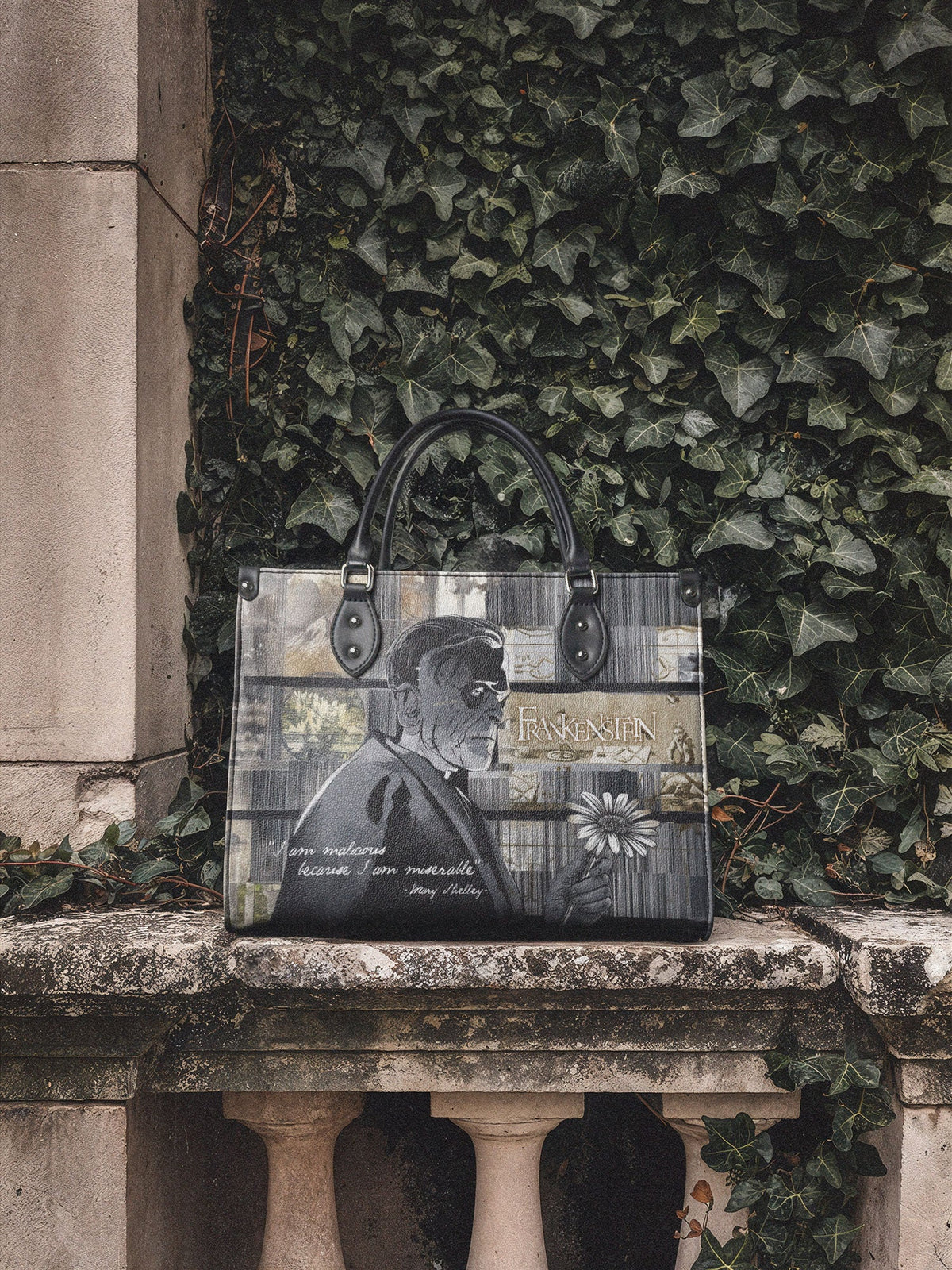 "Frankenstein" Ashes of Hope - Black Interior - Leather Handbag - FALL CLEARANCE DEAL