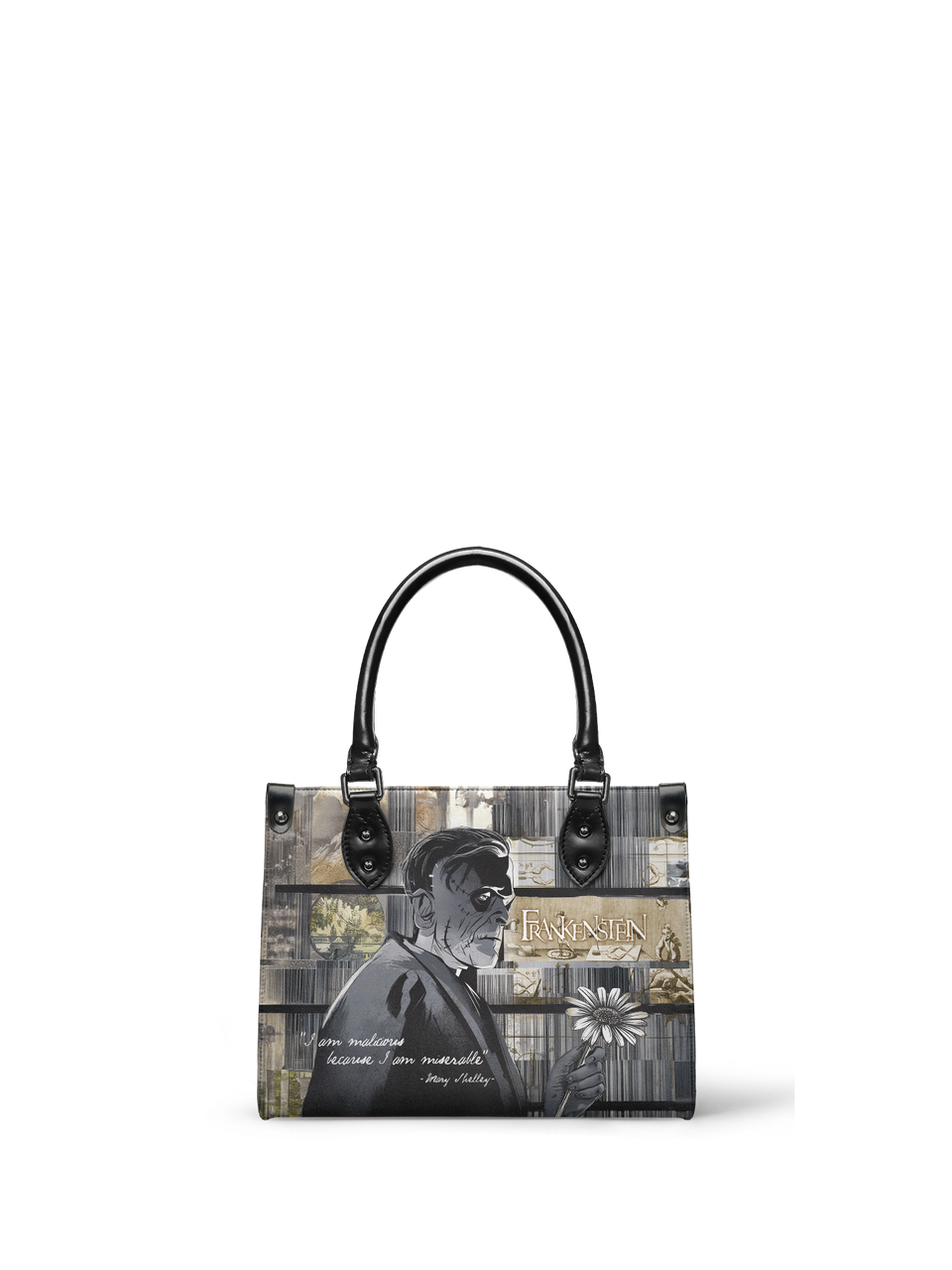 "Frankenstein" Ashes of Hope - Black Interior - Small Leather Handbag