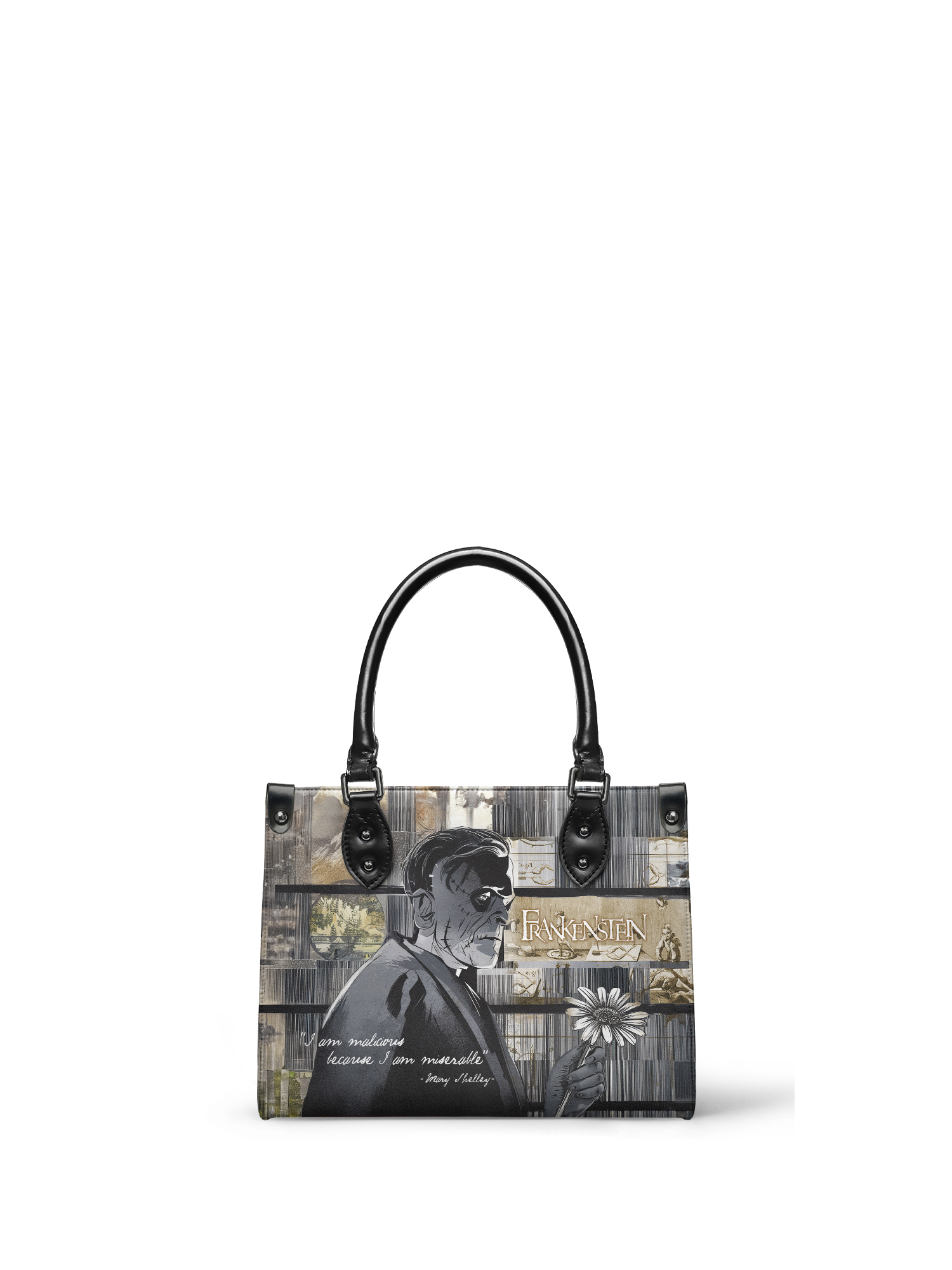 "Frankenstein" Ashes of Hope - Black Interior - Small Leather Handbag - NEW WORKSHOP SALE