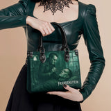 "Frankenstein" Mortuary Moss - Black Interior - Small Leather Handbag Special Deal